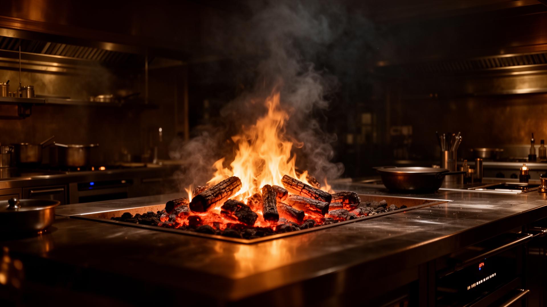 Open-fire kitchen at Bon Taam